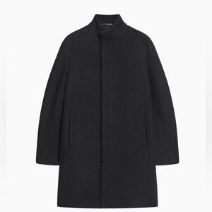 Theory Belvin Melton-textured Wool-Blend Coat